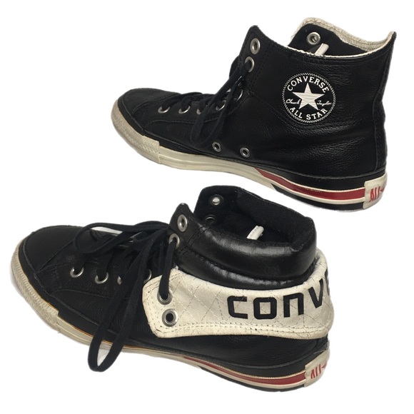 Rare leather Converse two fold high tops. Mens 6/Womens 8 - Picture 13 of 13